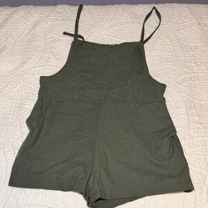 Altar'd State Jane Olive Green Shortalls